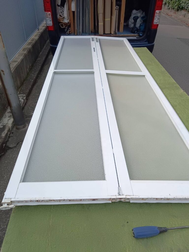 浴室折れ戸アクリル交換